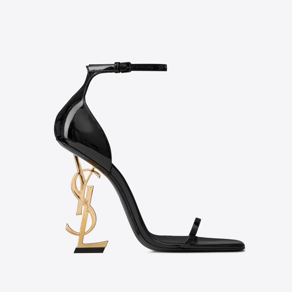 SAINT LAURENT OPYUM SANDALS IN PATENT LEATHER